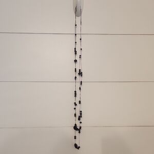 Chic Black Beaded Necklace